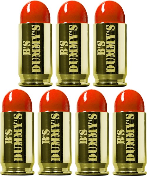 B's Dry Fire Snap Caps ® - Dummy 380 Auto Training Caps (7 Pack) (Orange Brass)