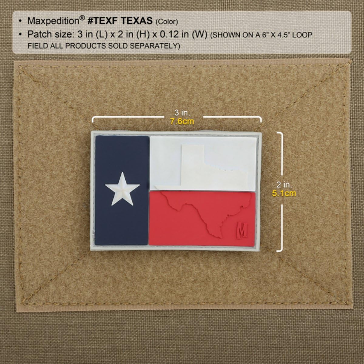 Texas Flag Patch - MAXPEDITION Tactical Gear for Backpack & Apparel