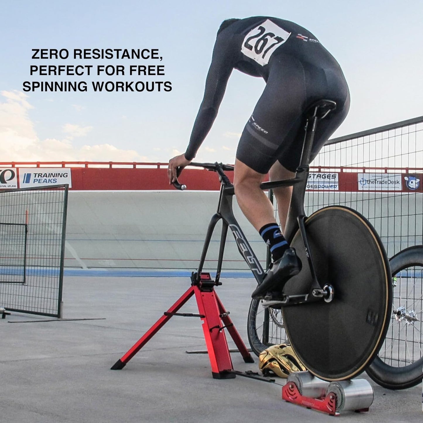 FEEDBACK SPORTS | Omnium Lightweight and Portable Bike Trainer | for 16” to 29” Wheels | Travel Bag Included