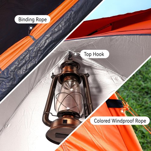Camping Tent 2 Person Tents for Camping Windproof Tents for Camping Hiking Backpacking Traveling 2 Person Tents for Camping Portable Tent with Carry Bag