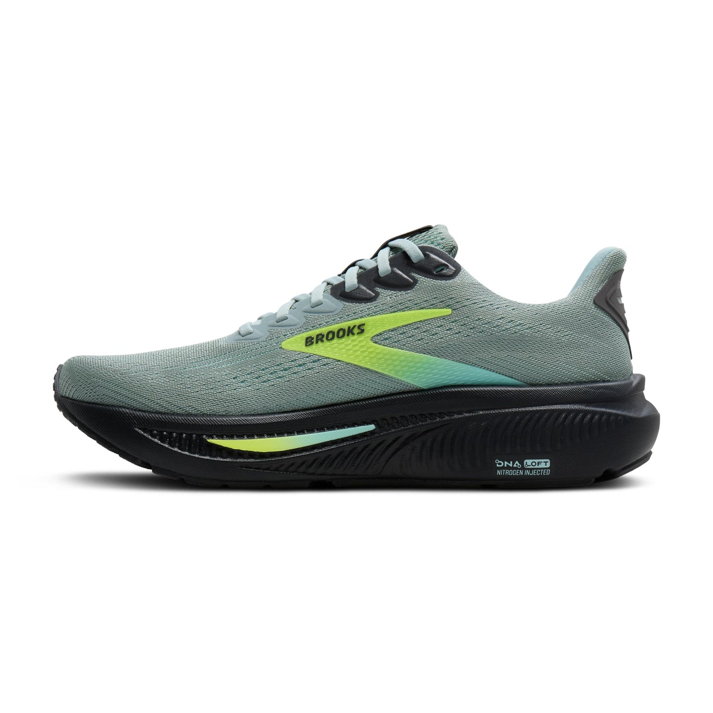 Brooks Men's Ghost 17Sneaker, Gray Mist Yucca Nightlife, 11 US