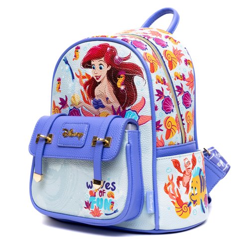 Wondapop The Little Mermaid - Ariel 11" Vegan Leather Fashion Mini Backpack