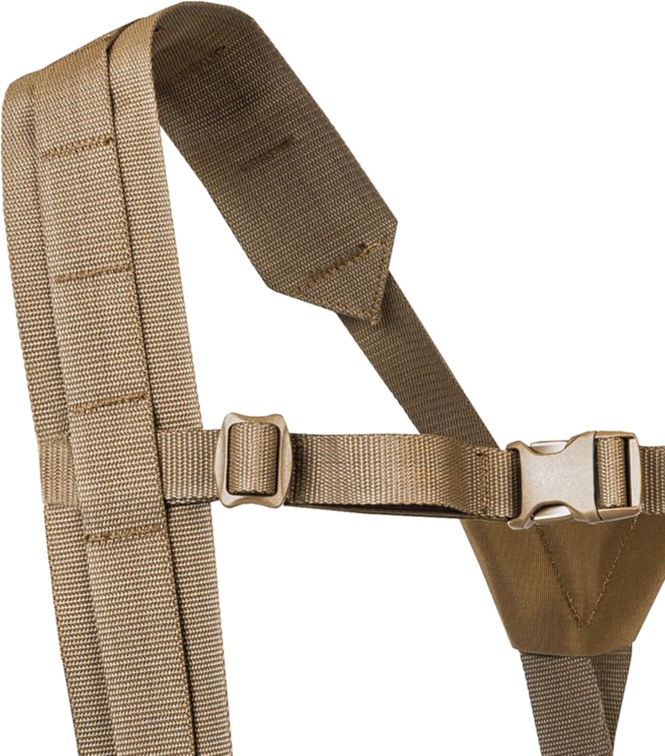 Tasmanian Tiger Warrior Belt MK III, Tactical Battle Belt, MOLLE Webbing, Chest Strap Carrying System, Medium, Coyote (TT-7655-346-M)