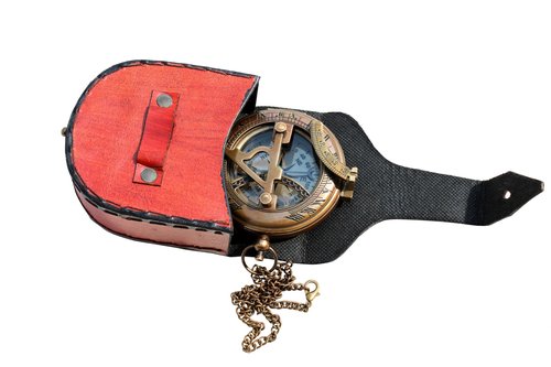 Be Strong and Courageous Engraved Sundial Compass, Confirmation Gift Ideas, Baptism Gift for Boys, Inspirational Gift for Men -Engraved 1:9 Sundial Compass Camping Compass