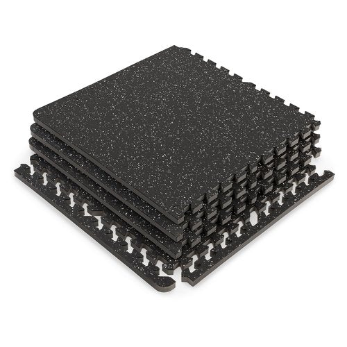 Marcy Interlocking Dual Density Rubber Top EVA Foam Home Gym Floor Mat for Exercise Equipment & Accessories MAT-40