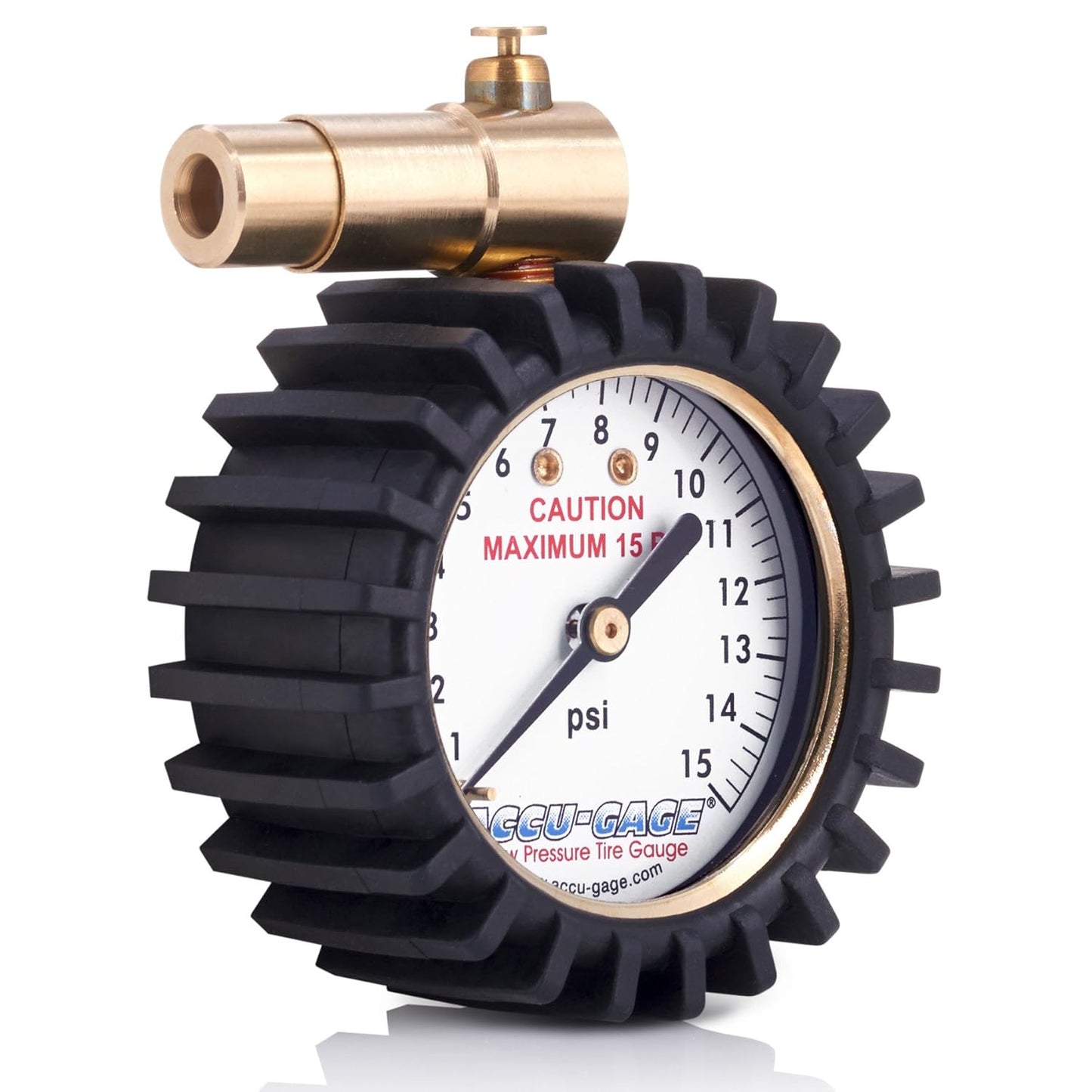 Accu-Gage Fat Bike Presta Valve Low Pressure Bicycle Tire Gauge, 30psi