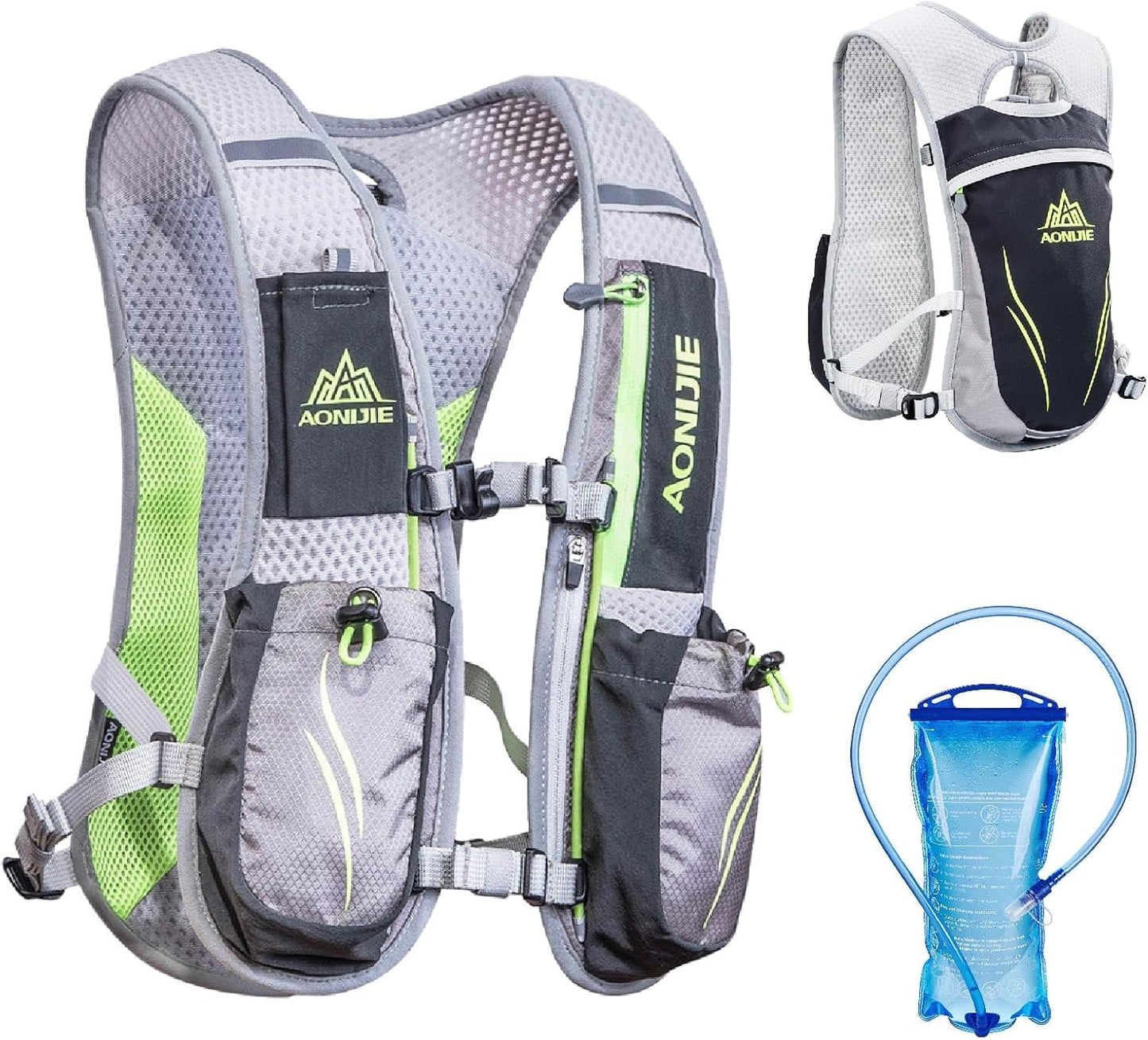 JEELAD Running Hydration Vest Trail Backpack for Women and Men Jogging Trail Race Marathon Cycling Hiking