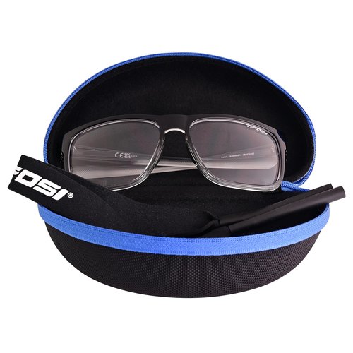 Tifosi Optics Swick Sunglasses Bundle with Case and Eyewear Straps (Onyx Fade/Clear)
