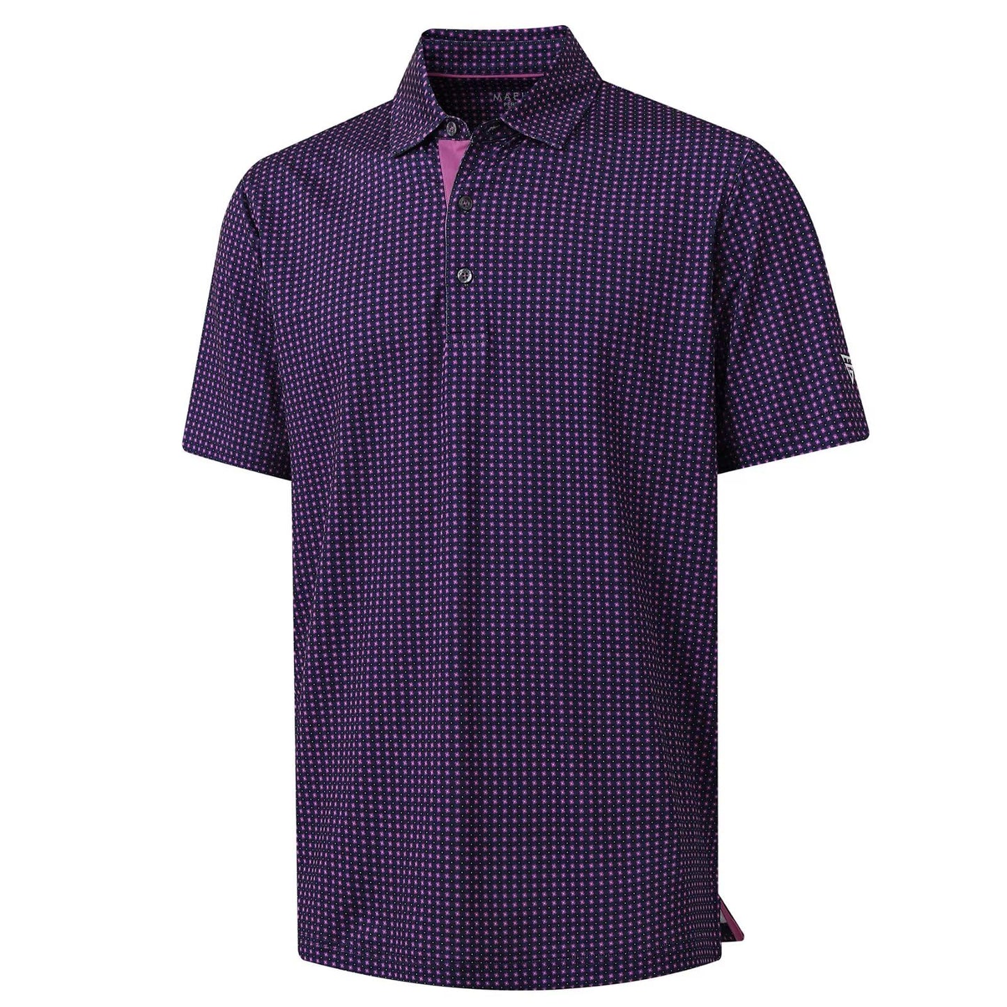 M MAELREG Polo Shirts for Men Quick Dry Fit Short Sleeve Performance Moisture Wicking Print Men’s Golf Shirts