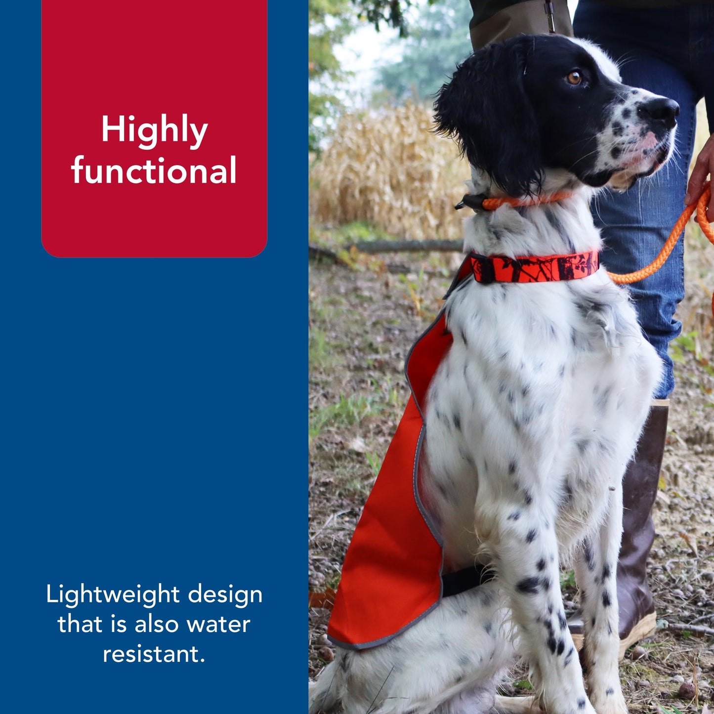 Coastal Pet - Water & Woods Reflective Dog Safety Vest by Coastal Pet - Improves Dog's Visibility - Ensures Dog's Comfort - Adjustable Fit - Large (Over 50 lbs.), 22" Length x 17 3/4"-23 3/4" Waist