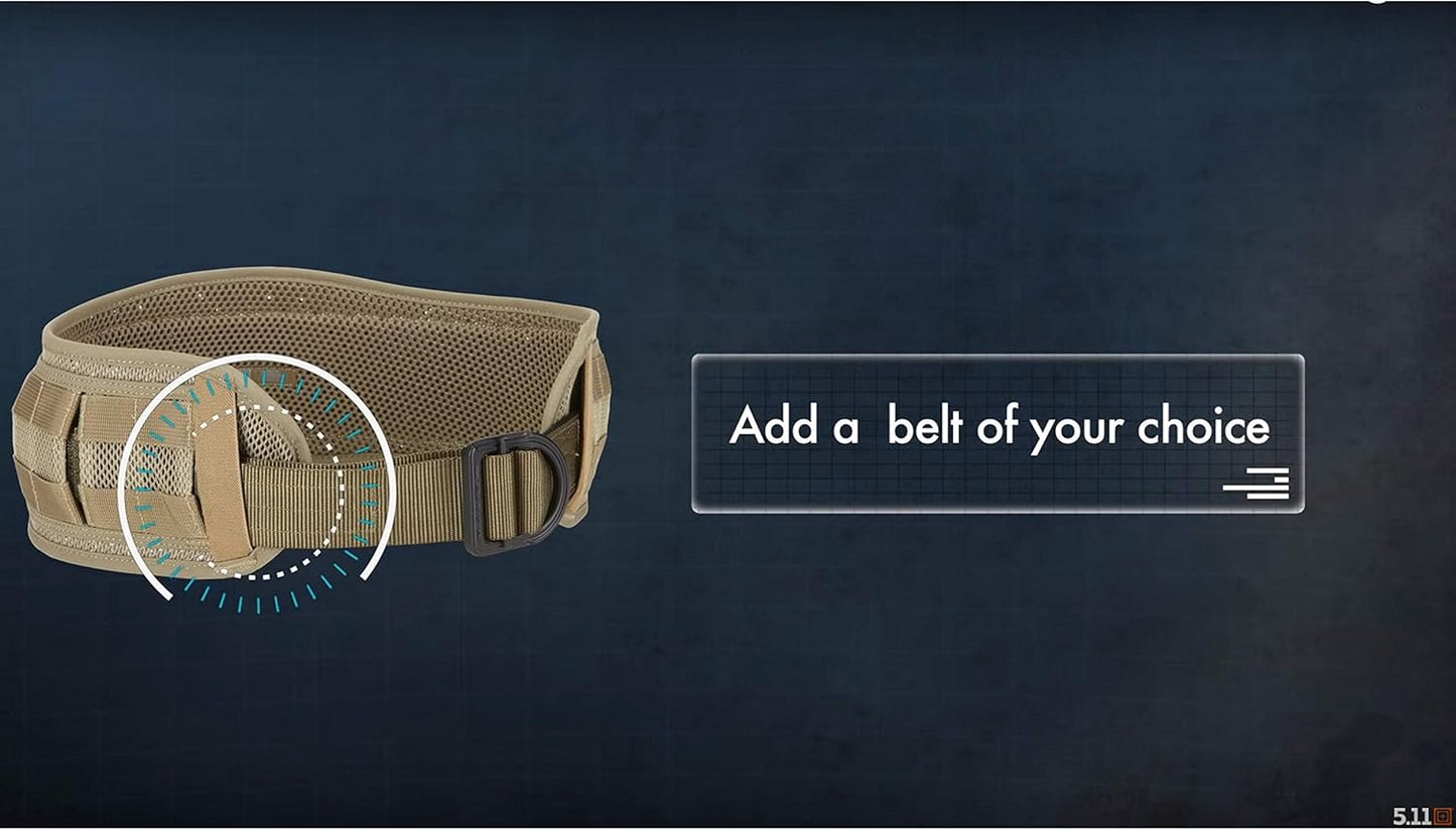 5.11 Tactical Unisex Combat Belt, Weather Resistant 500D Nylon, Style 58642