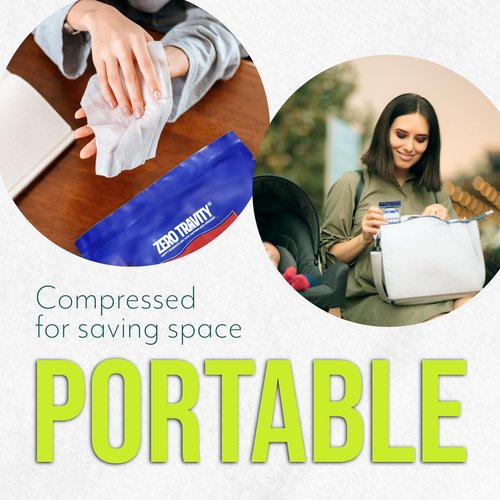Disposable Towels for Travel - Ultra Soft, High Hygiene, Portable, Reusable & Durable Compressed Face Towel, Handy Pack, 10pcs - Camping Personal Care Products - Amusement Park Must Haves