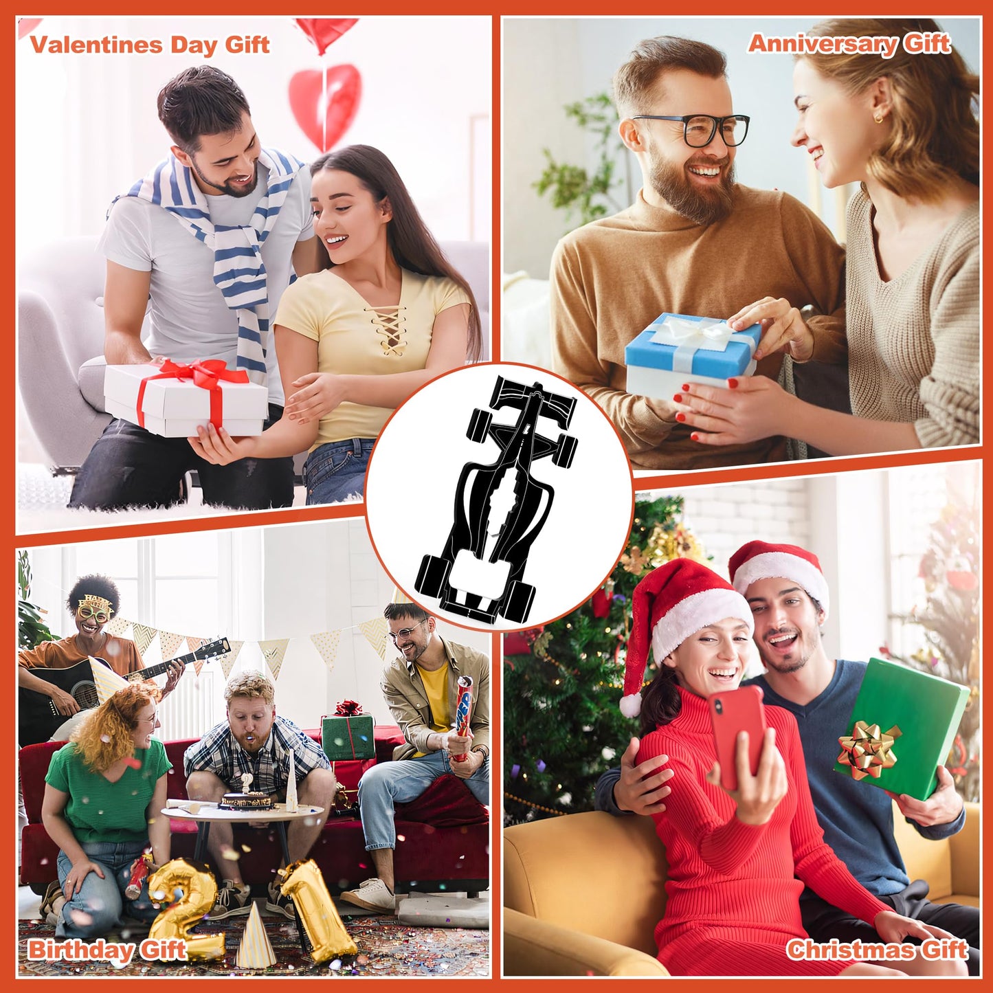 Funny Multitools Gadgets Men Gifts - Creative Racing Style 7 in 1 Small Tools for Dad Husband, Christmas Stocking Stuffer Gift Idea Boyfriend Son, Unique Gift for Birthday, Fathers Day, Valentines Day