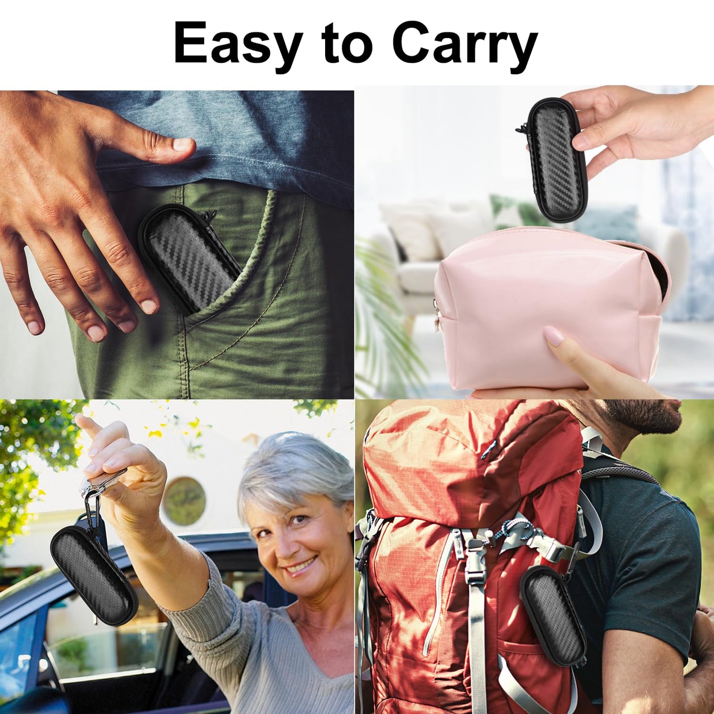 Glamgen Case for Kardiamobile EKG Monitor, Compatible with Kardia Mobile EKG Heart Monitor, Hard Travel Box for Alivecor Kardiamobile 6L & 6L Max, Pill Box and Carabiner Clip Included