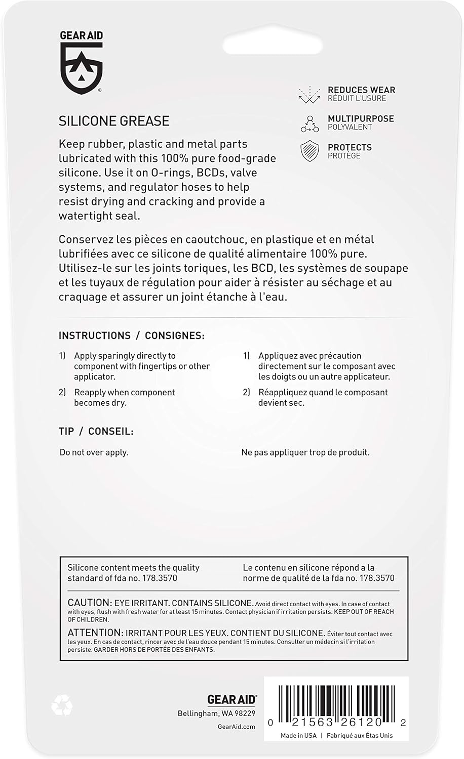 Gear Aid Zipper Wax Lubricant Stick for Wetsuits and Drysuits