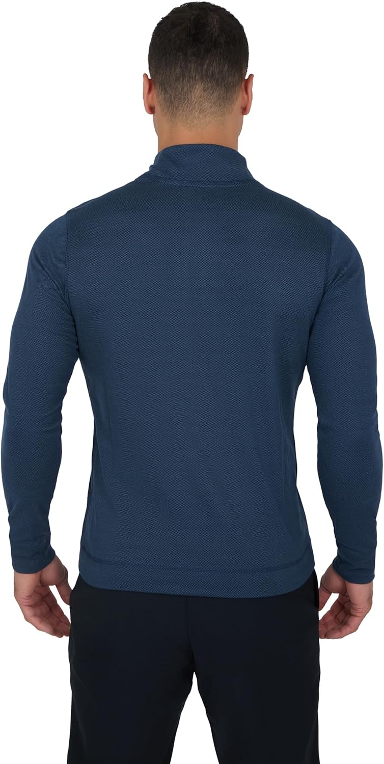 90 Degree By Reflex Soft Half Zip Pullover Long Sleeve Workout Running Shirt for Men