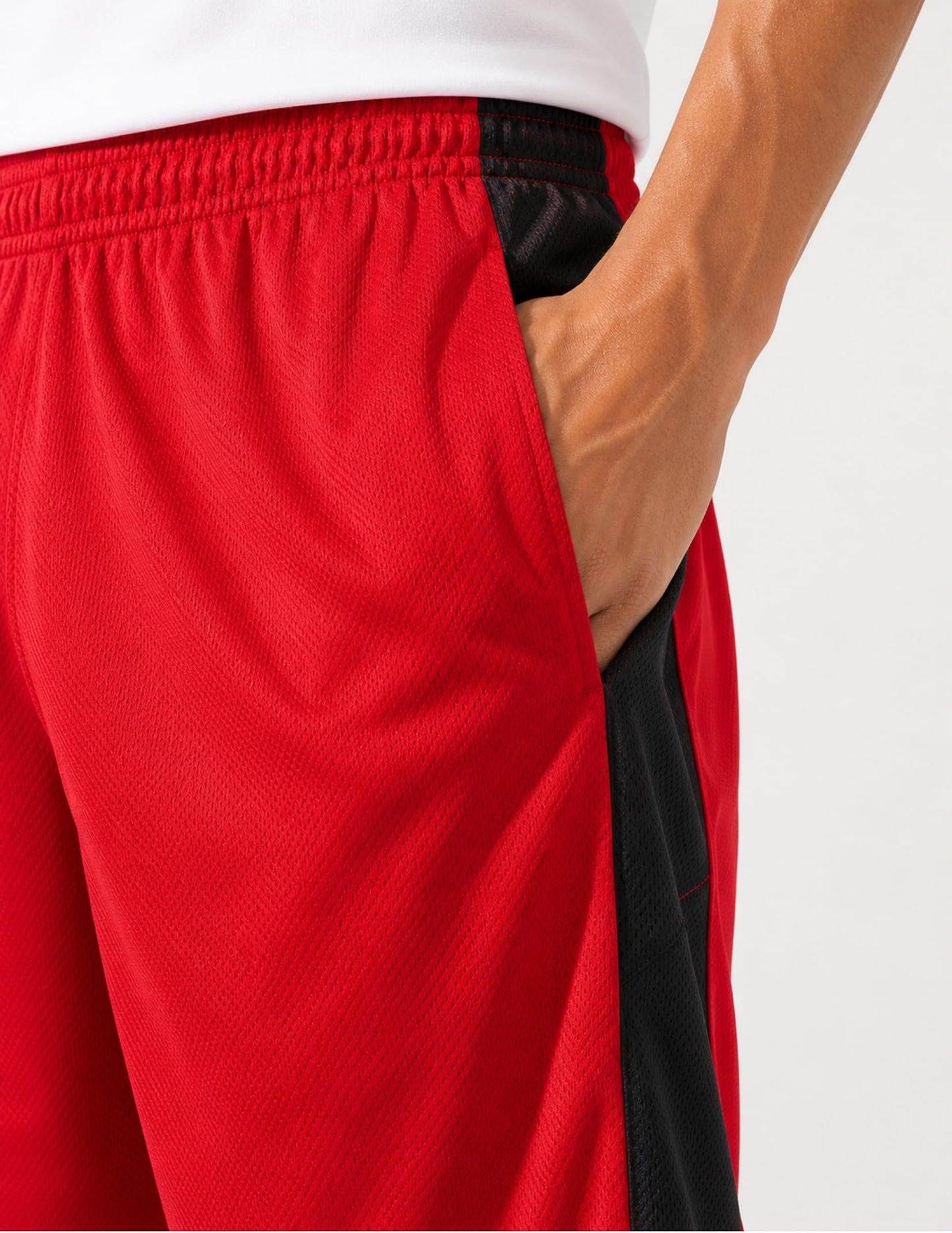 Liberty Imports 5 Pack Men's Quick Dry Athletic Basketball Shorts 9" Inseam with Pockets, Activewear for Workout Gym Running (Set 1, Large)