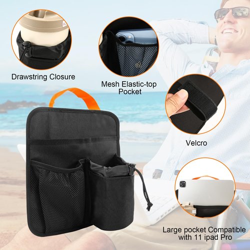 Chair Cup Holder,Beach Cup Holder,Chair Arm Organizer,Universal Water Bottle Holder for Beach Chair,Beach Chair Cup Holder Attachment.