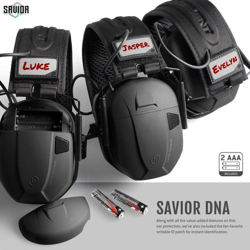 Savior Equipment Apollo Electronic Earmuffs For Shooting w/Gel Ear Pads, 24dB NRR, Noise Cancelling Ear Protection Headset