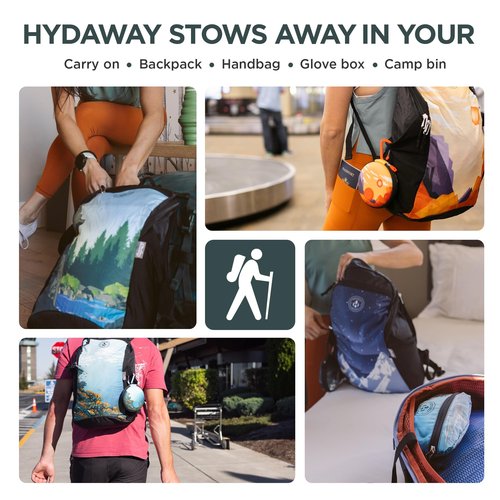 HYDAWAY 15L Collapsible Backpack - Lightweight, Packable Daypack for Travel, Hiking & Everyday Carry - Water-Resistant & Eco-Friendly