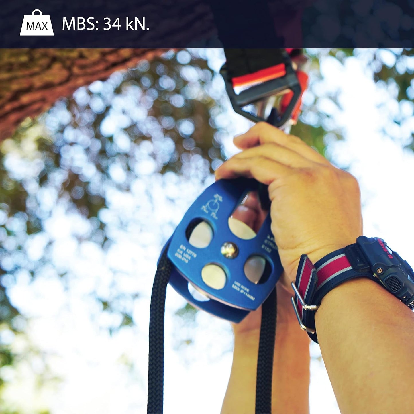 Fusion Climb Strux Aluminum Rescue Side Swing Pulley Blue 34KN…