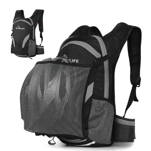 Bicycle Cycling Backpack - Water Resistant Biking and Bike Commuter Lightweight Backpack with Helmet Mesh Holder, Men and Women