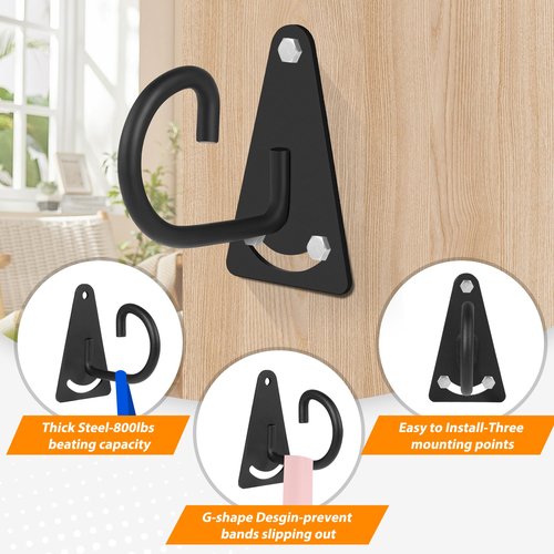 Lovind Resistance Band Wall Anchor,Door Anchor for Resistance Bands for Home Gym Workouts, Strength Training, Resistance Training,Fitness, and Physical Therapy Exercise (Black)