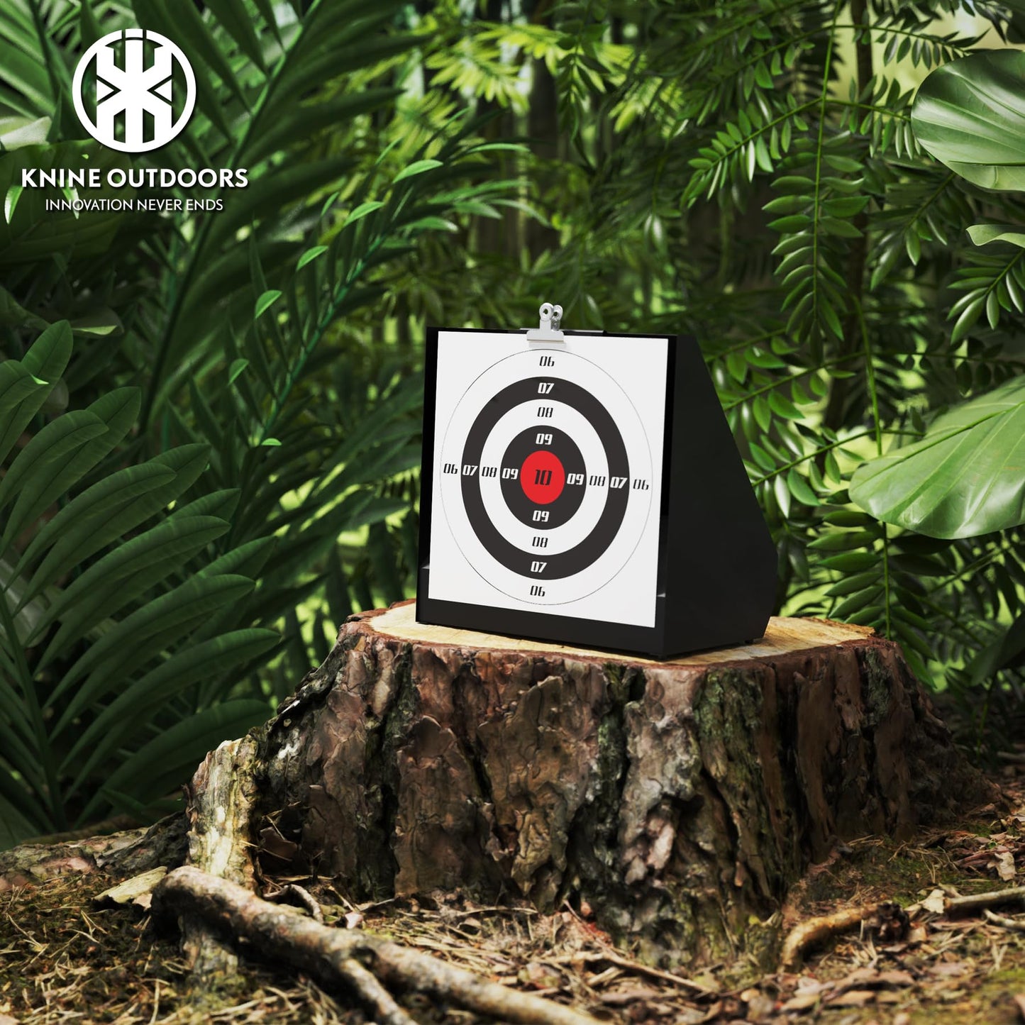 KNINE OUTDOORS Pellet Bullet Trap, 100 Pack 11" X 11" Bullseye Paper Targets, Pellet Gun Targets for Backyard, Bullet Box (Bullet Trap) (Bullet Trap)