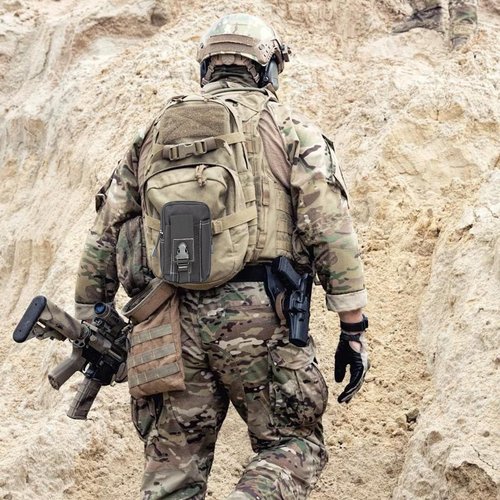 YeulionCraft Tactical Molle Pouch Men Belt Waist Bag Compact Outdoor Multipurpose Utility Gadget with Cell Phone Holster Holder for Cycling Running Hiking