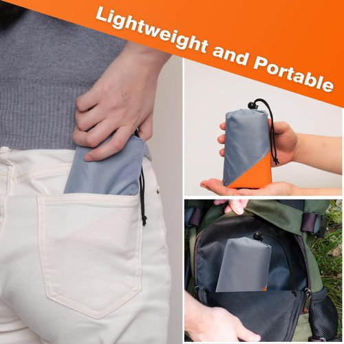 Bcxfbxd Pocket Picnic Blanket 60"x50" Foldable Compact Beach Camping Mat with Storage Bag for Hiking Travel Outdoor Recreation