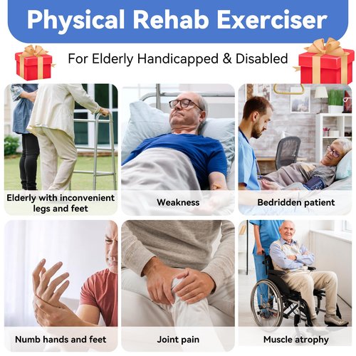HNLIY Legs Arms Electric Exercise Bike Active Passive Knee Pedal Trainer Physical Therapy Assisted Rehabilitation Home Fitness Equipment For Seniors
