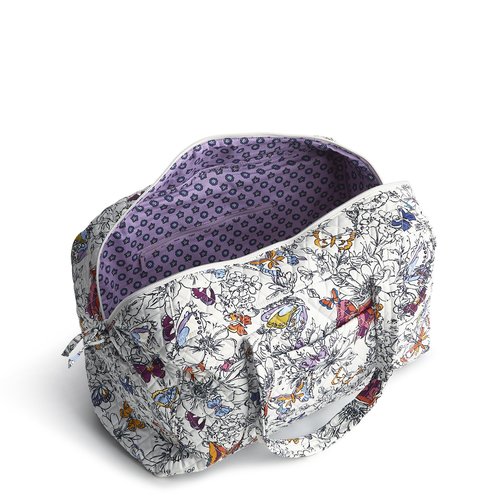 Vera Bradley Women's Miramar Weekender Travel Bag - Premium Cotton, Wing + Bloom, One Size
