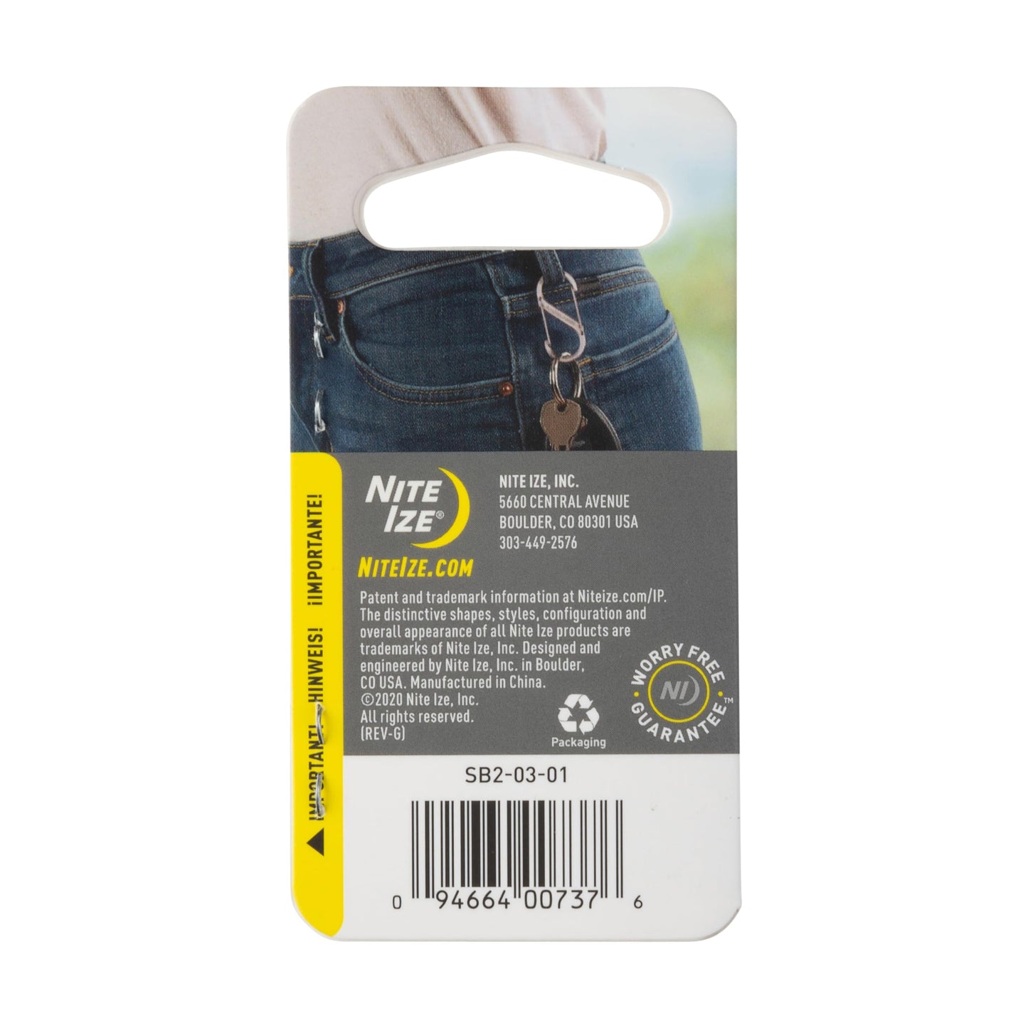 Nite Ize S-Biner Stainless Steel Dual Carabiner - Multi Purpose Dual Carabiner Clip - Great for Camping Supplies & Hiking Essentials - Secure Key Holder - Size 2, Black (8 Pack)