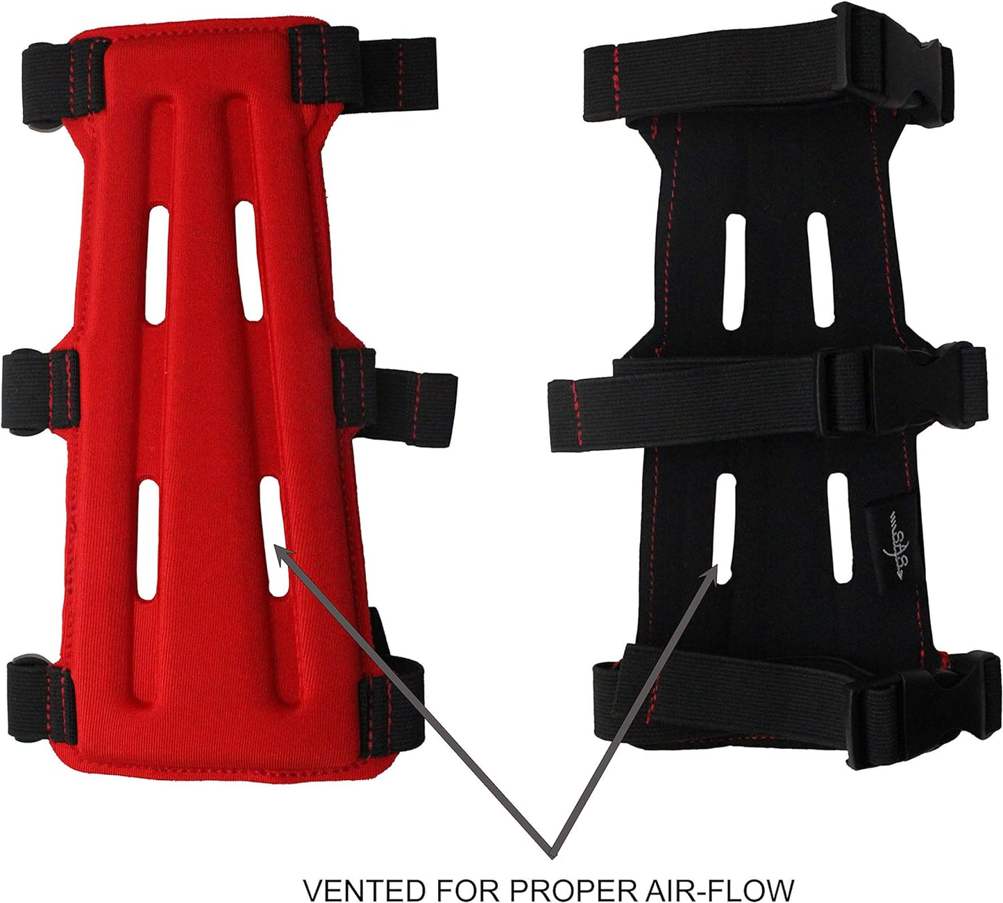 SAS 8" Armguard Archery Bow Range with 3-Strap Buckles