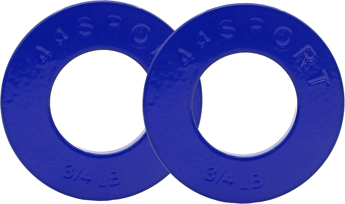 44SPORT Olympic Fractional Weight Plates Set - 1/4, 1/2, 3/4, 1 lb (8 Plates, 5 lbs Total)
