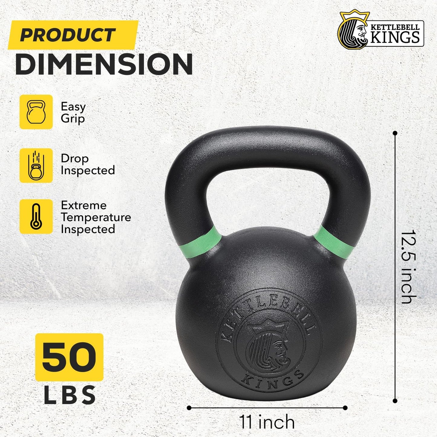 Powder Coated Kettlebell Weights 5-90 LB | Durable Gym Equipment for Strength Training