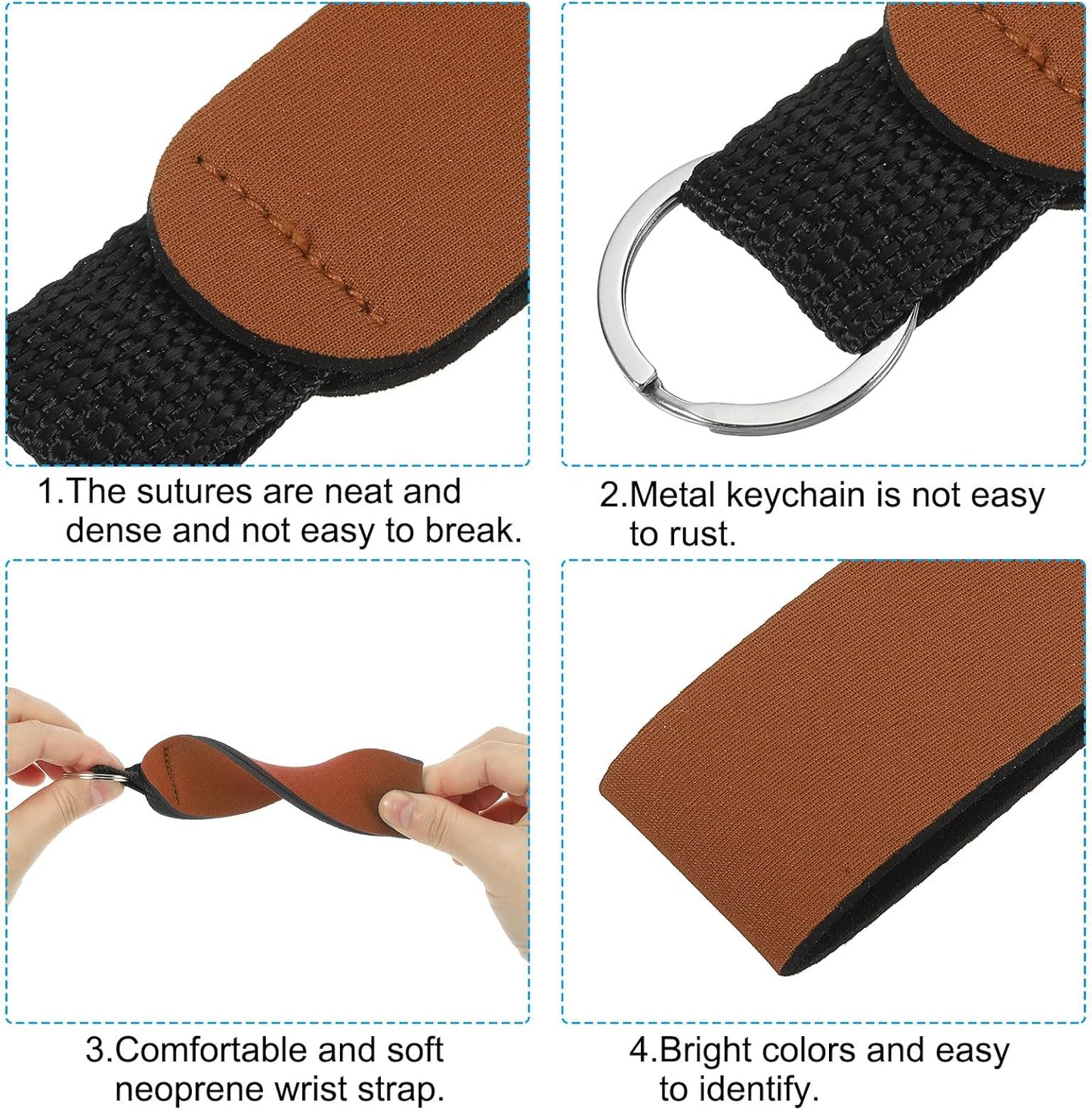 Waterproof Neoprene Keychain | Buoyant Floating Key Ring for Outdoor Sports