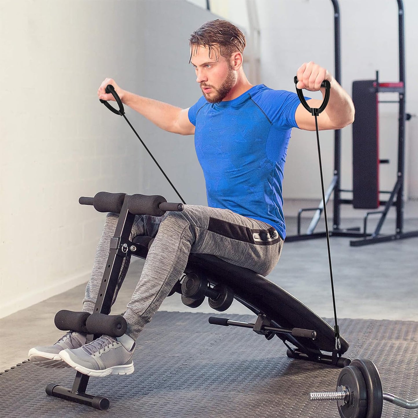 IMIKEYA Resistance Bands: 1 Pair Stepper Resistance Band Fitness Exercise Bands with Handles Fitness Bands Pull Ropes Exercising Bands Resistance Bands for Workout Strength Training at Home, Black