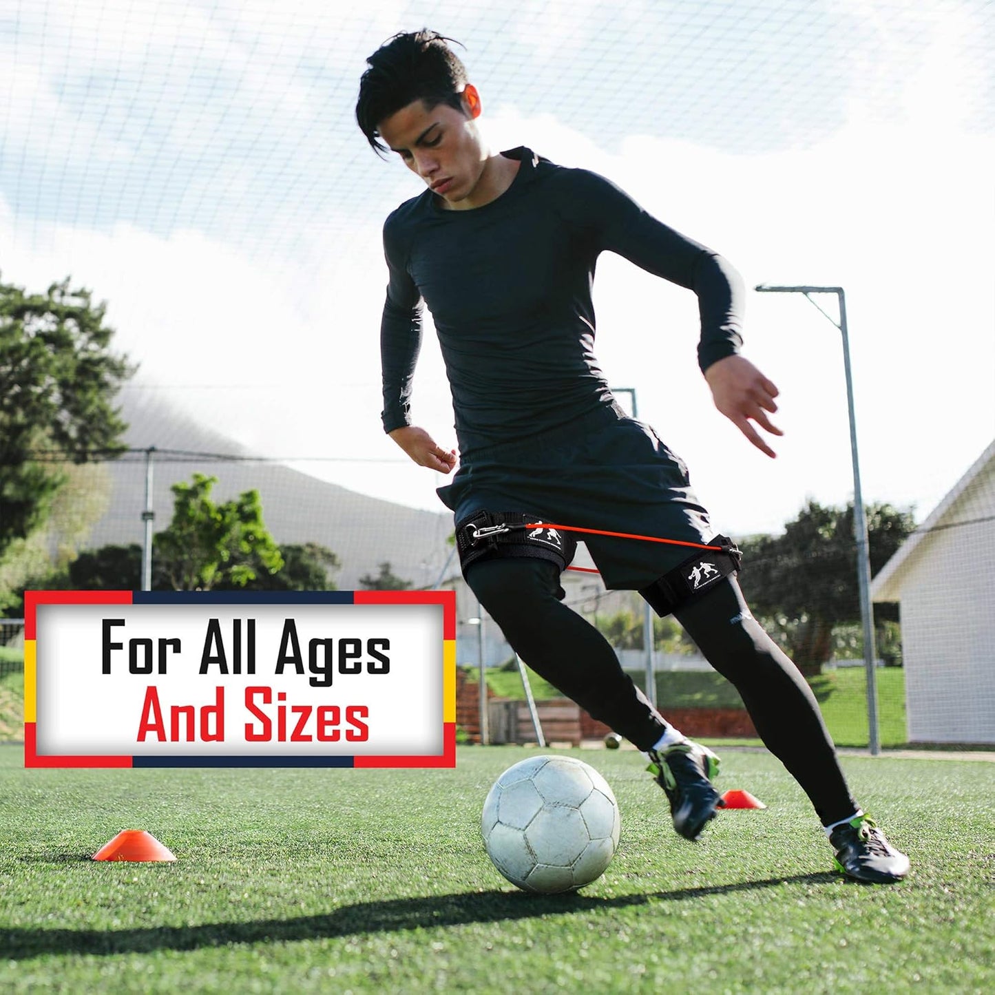 Speed Bands for Lateral Resistance Training - D-Fend Lockdown, Non-Rolling, Strength & Toning
