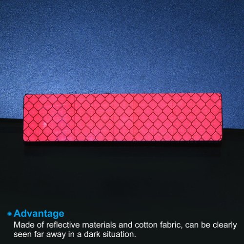 PATIKIL Reflective Patch 1"x4", 4 Pcs Hook & Loop Fastener Safety Appliques for Night Sportsperson Worker Hiker, Red