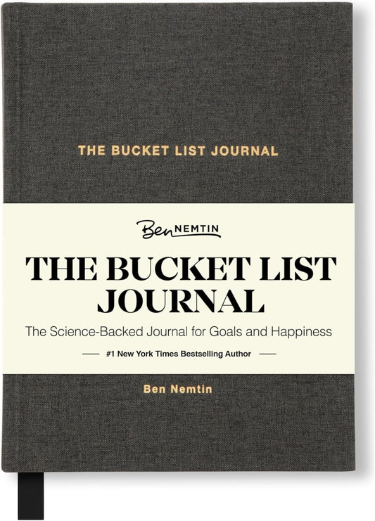 The Bucket List Journal Ben Nemtin Science-Backed Guided Journal for Goals & Happiness, 1 Pack