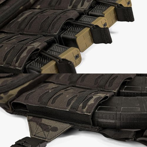 VIKTOS Taculus MX Tactical Versatile Durable Adjustable Waterproof Elastic Webbing EDC Vest Chest Rig with Belly Pouch, Multicam Black