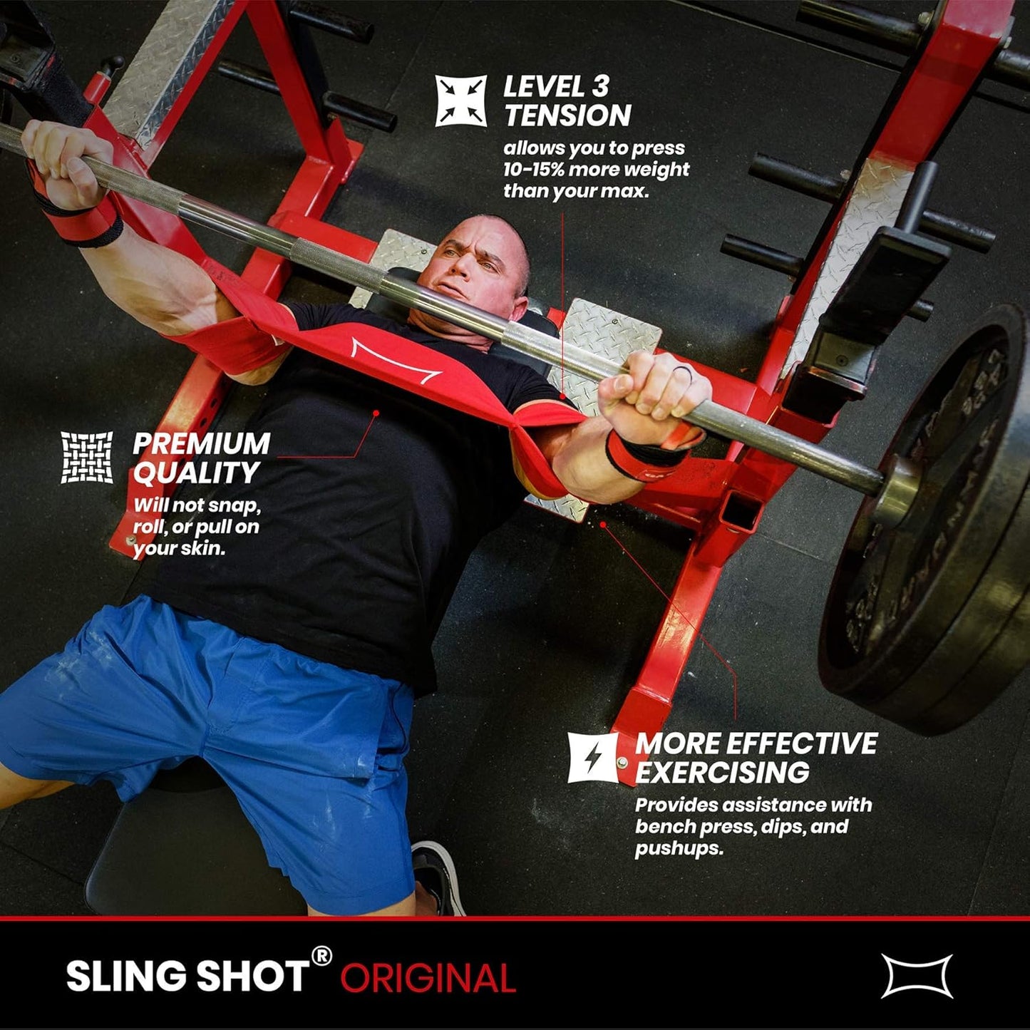 Sling Shot Mark Bell Original Exercise Resistance Band for Men and Women (Level 3)