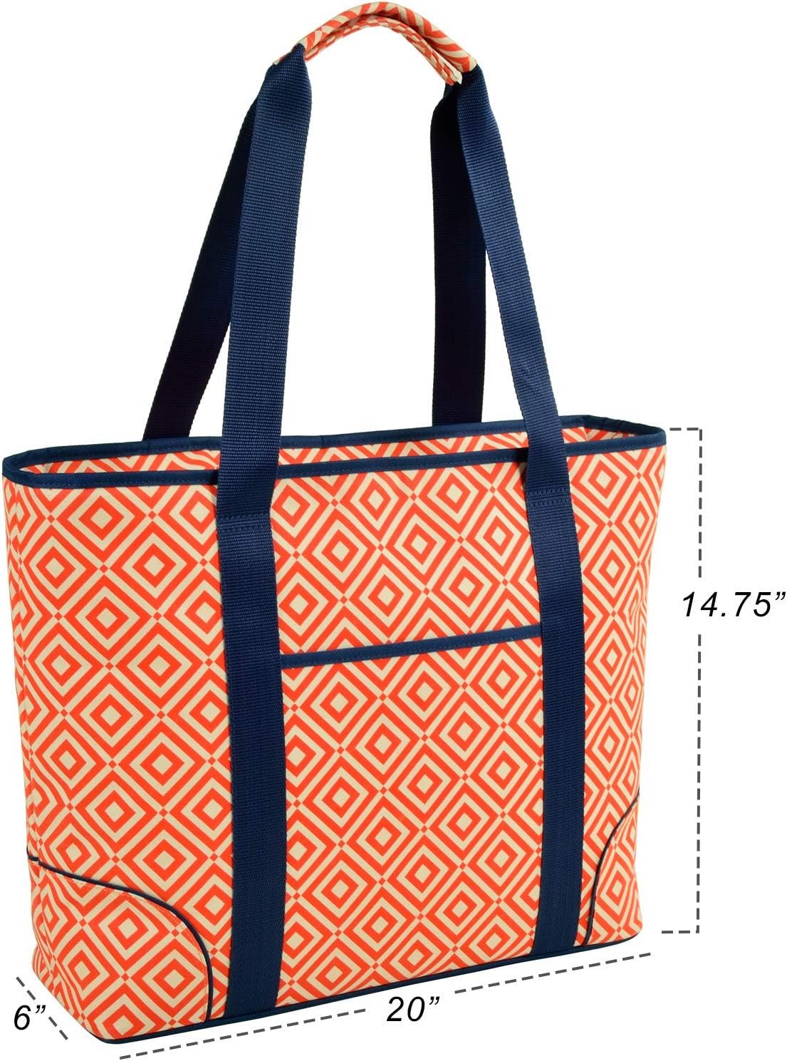 Picnic at Ascot Extra Large Insulated Cooler Bag - 30 Can Tote- Designed & Quality Approved in USA