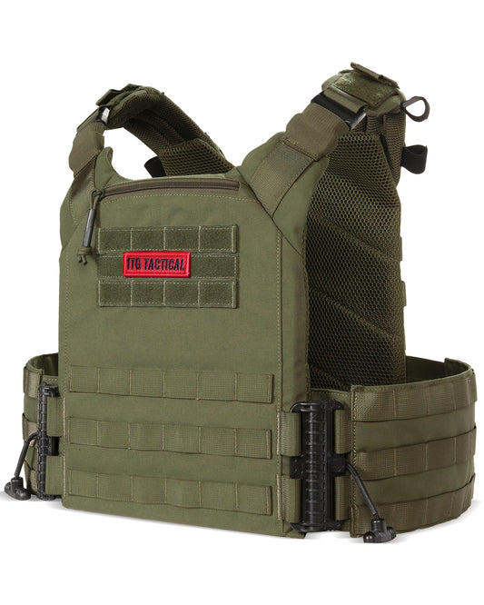 1TG Tactical Quick Release MOLLE Vest, Breathable Vest for Men, One Size Fully Adjustable