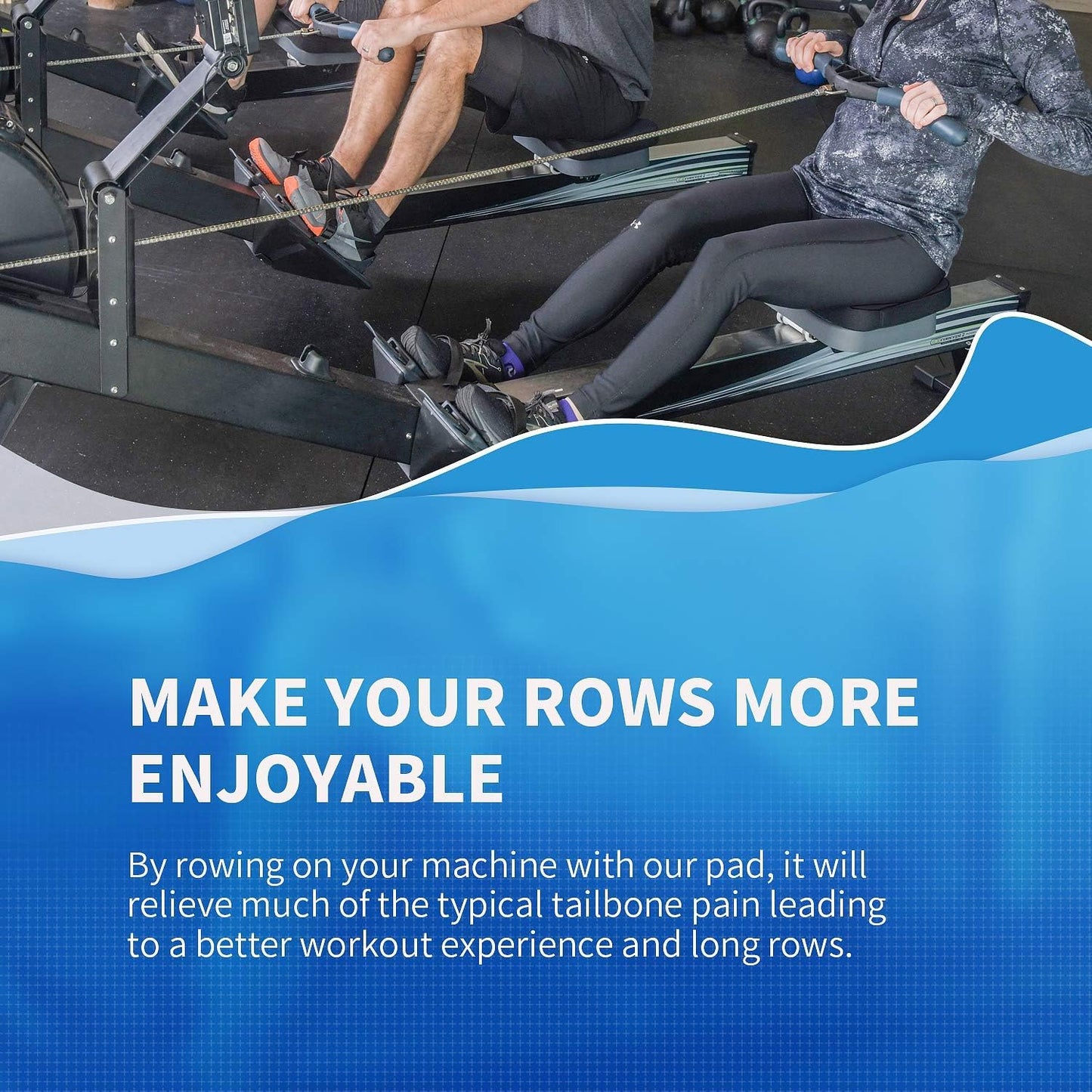 Hornet Watersports Memory Foam Cushion Made for Concept 2 Rowing Machine