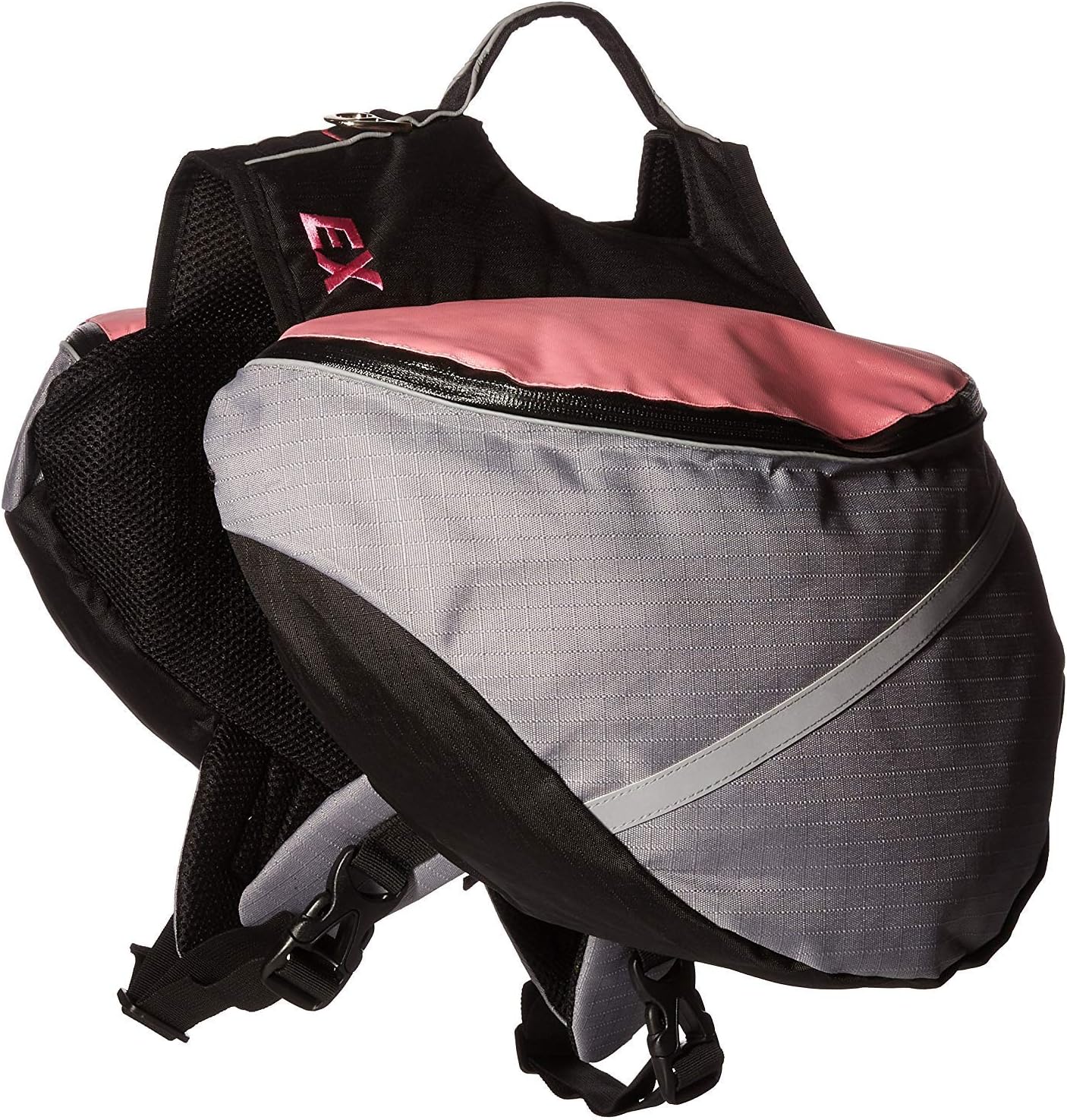 Doggles Dog Extreme Backpack, Gray/Pink, Small