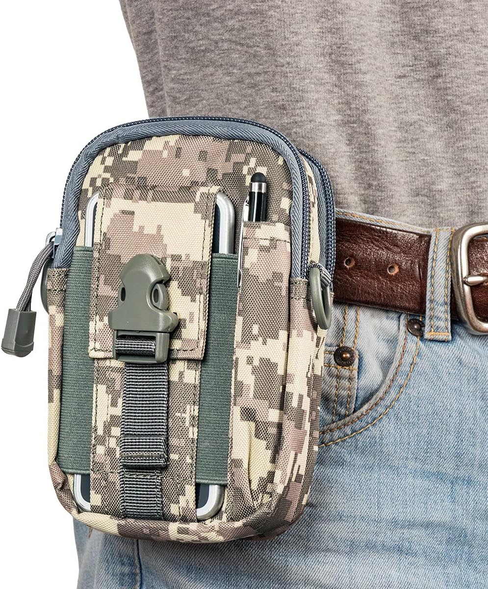 IronSeals Tactical Molle Phone Pouch Compact Utility Belt Waist Bag with Shoulder Strap for iPhone 14 Plus/14 Pro Max/14 Pro/14/13 Pro Max/13/12 Pro