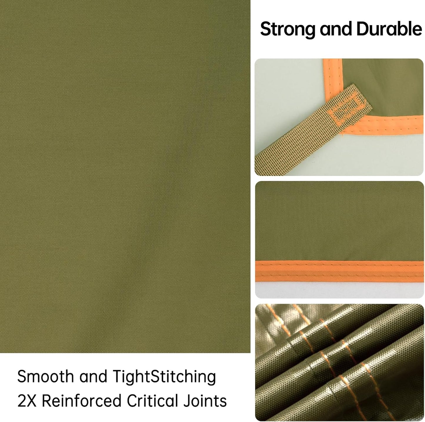 FREE SOLDIER Waterproof Portable Tarp Multifunctional Outdoor Camping Traveling Awning Backpacking Tarp Shelter Rain (Brown 10×10.5ft)