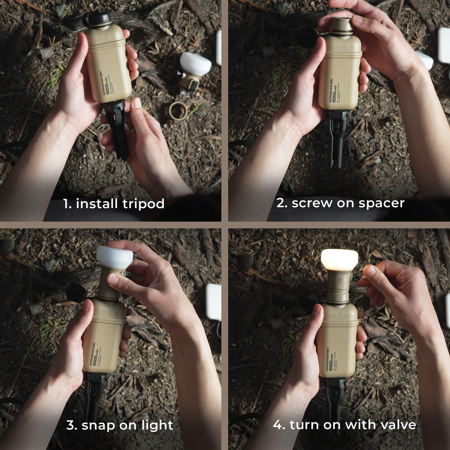 ELECOM NESTOUT LAMP-1 and Flash-1 Lantern and LED Flashlight Panel, Color Adjustable, up to 1000 Lumen, USB Light for Outdoor Power Bank